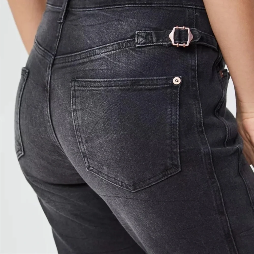 Anthropologie Pilcro Jeans High Rise Boyfriend Buckle Cinch Black Gray